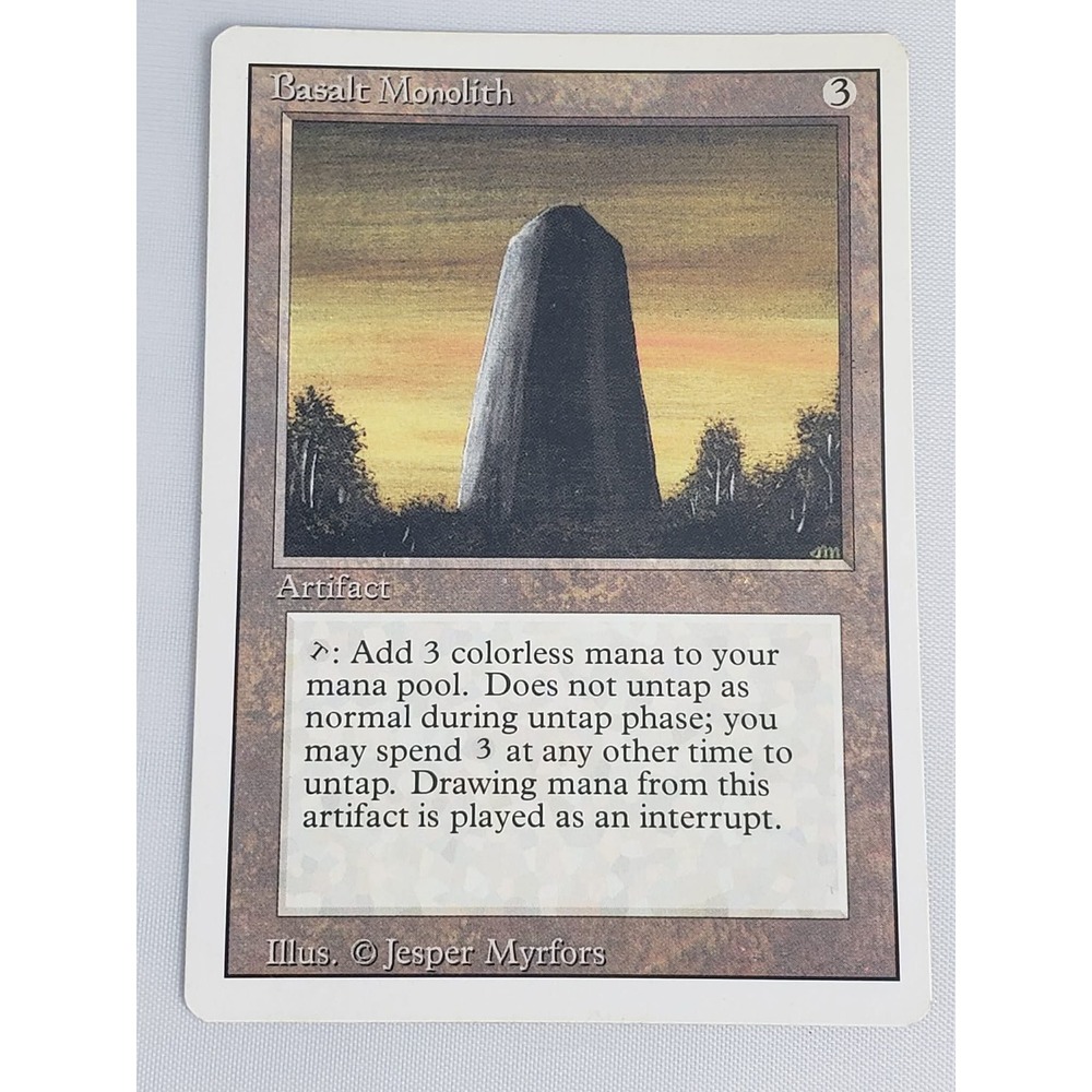 MTG‎ Basalt Monolith Revised Edition 3rd Edition Artifact Magic Card 1994